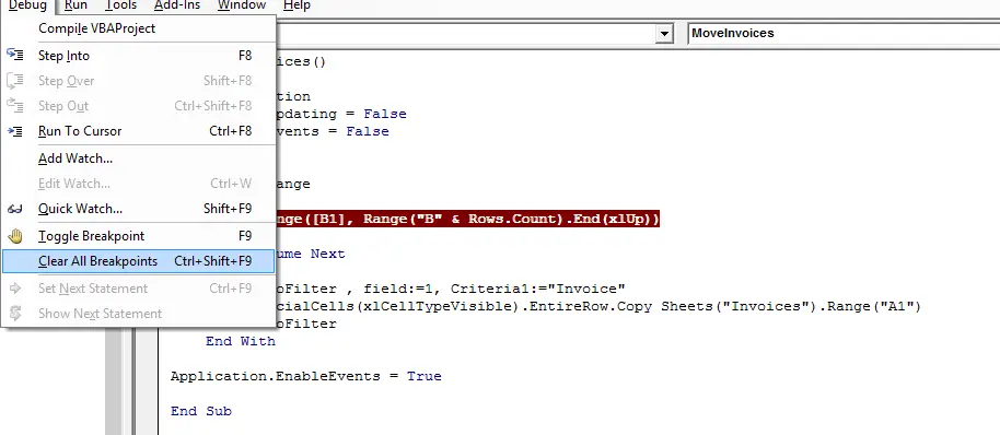 MACRO MONDAYS ADDING BREAKPOINTS TO YOUR VBA CODE1