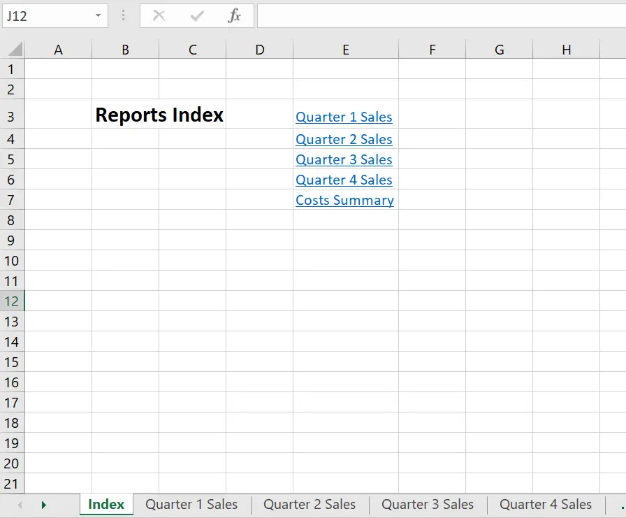 Create hyperlinks in Excel with an VBA Macro