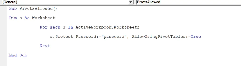 Macro  to allow access to Pivot Tables in a protected worksheet.