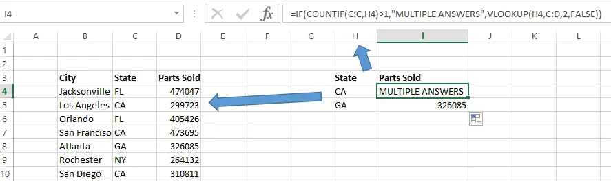 if statement with VLOOKUP formula in Excel