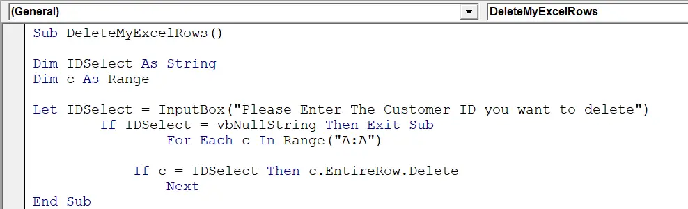 Excel Macro VBA Use Input Box